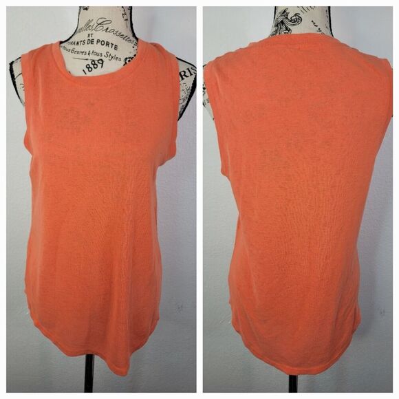 Athleta Breezy Tank Top Womes Small Longline Relaxed Orange Style 384043 - Picture 1 of 8